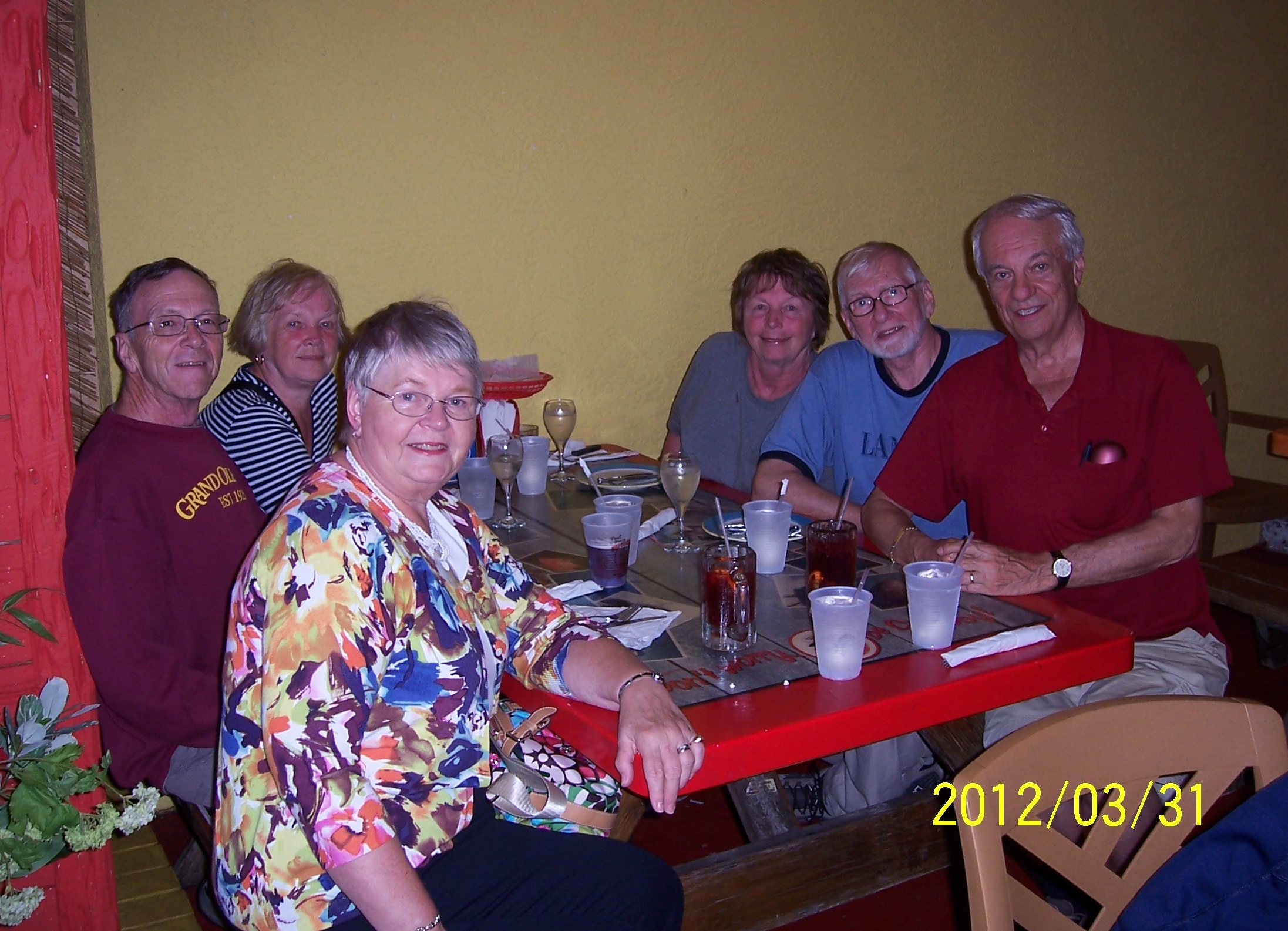 2012 03 31 08 Clearwater - Dick & Sue Harrison, Margaret Ellison, Janet & Pete Newgard and Bob Ellison