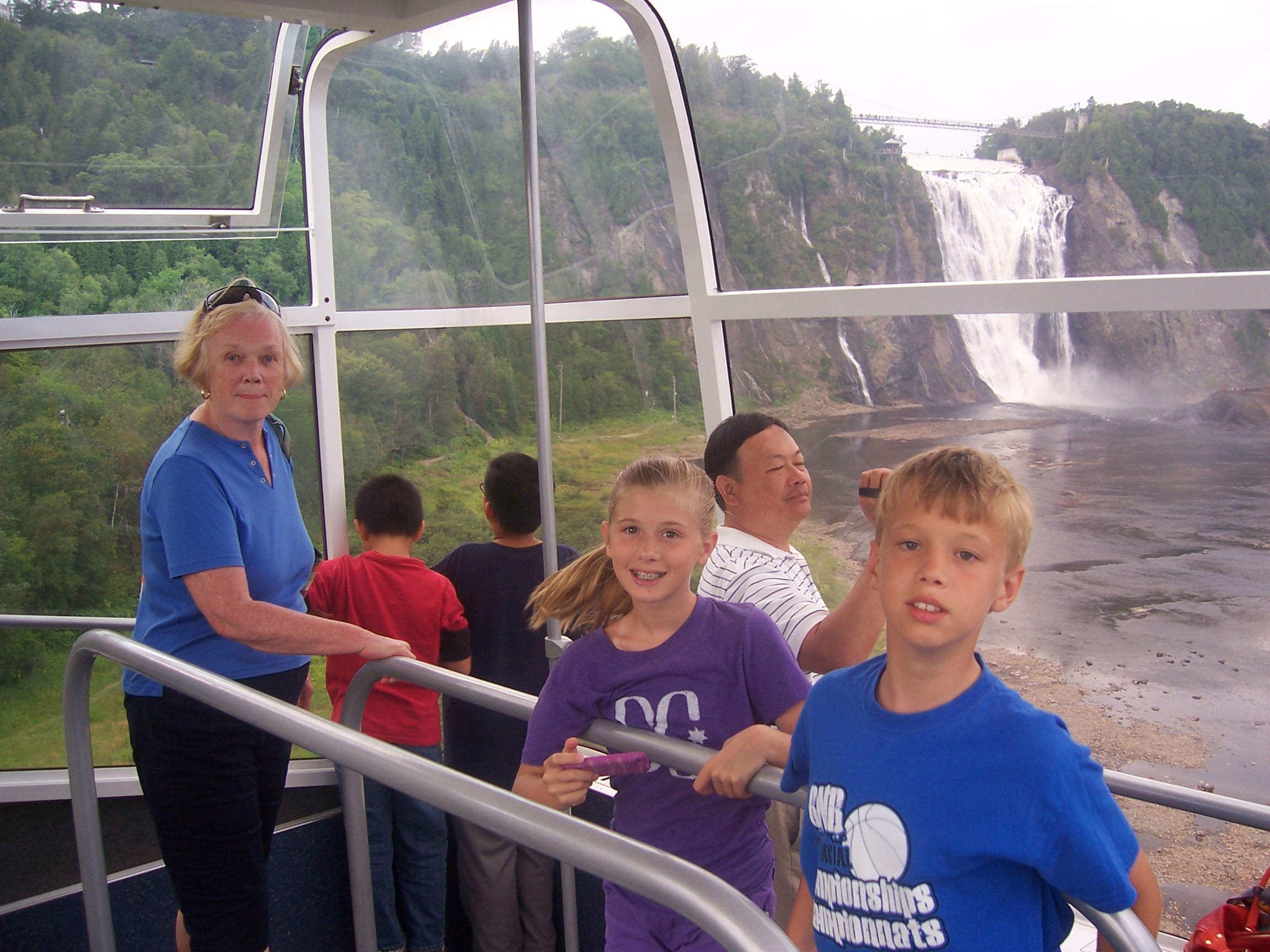 2013 08 21 24 Montmorency Falls - Sue, Sarah, Colin