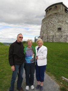 2014 06 21 Dick, Judy Goldsmith, Sue at Martello Tower