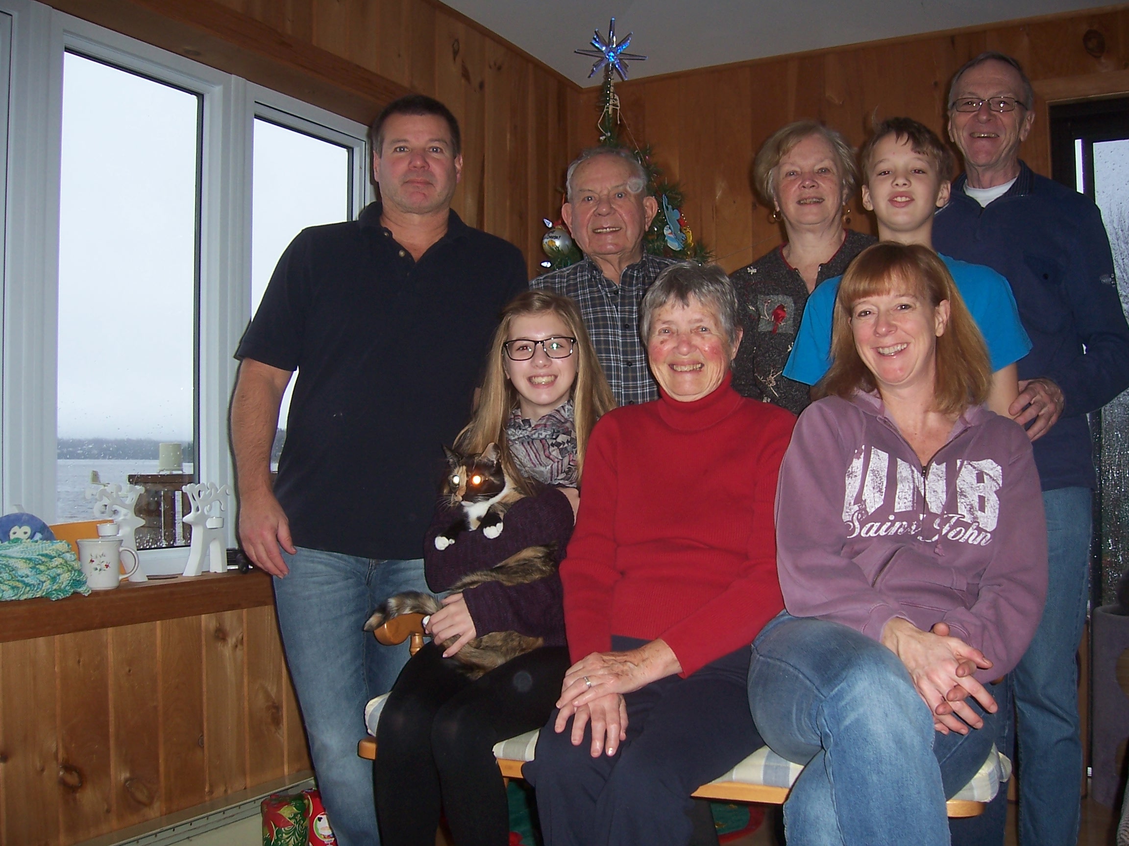 2014 12 25 Doug, Callie, Sarah, Phil, Phyllis, Sue, Heather, Colin, Dick