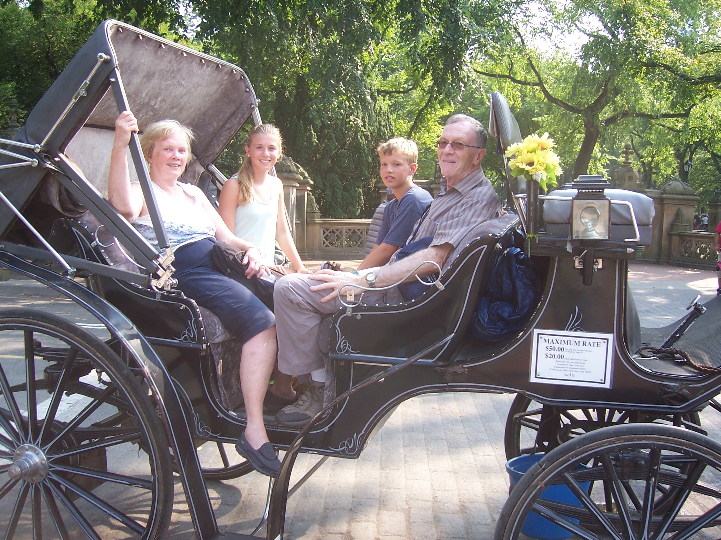 2015 09 01 07 Sue, Sarah, Colin, Dick - Central Parkt, NYC