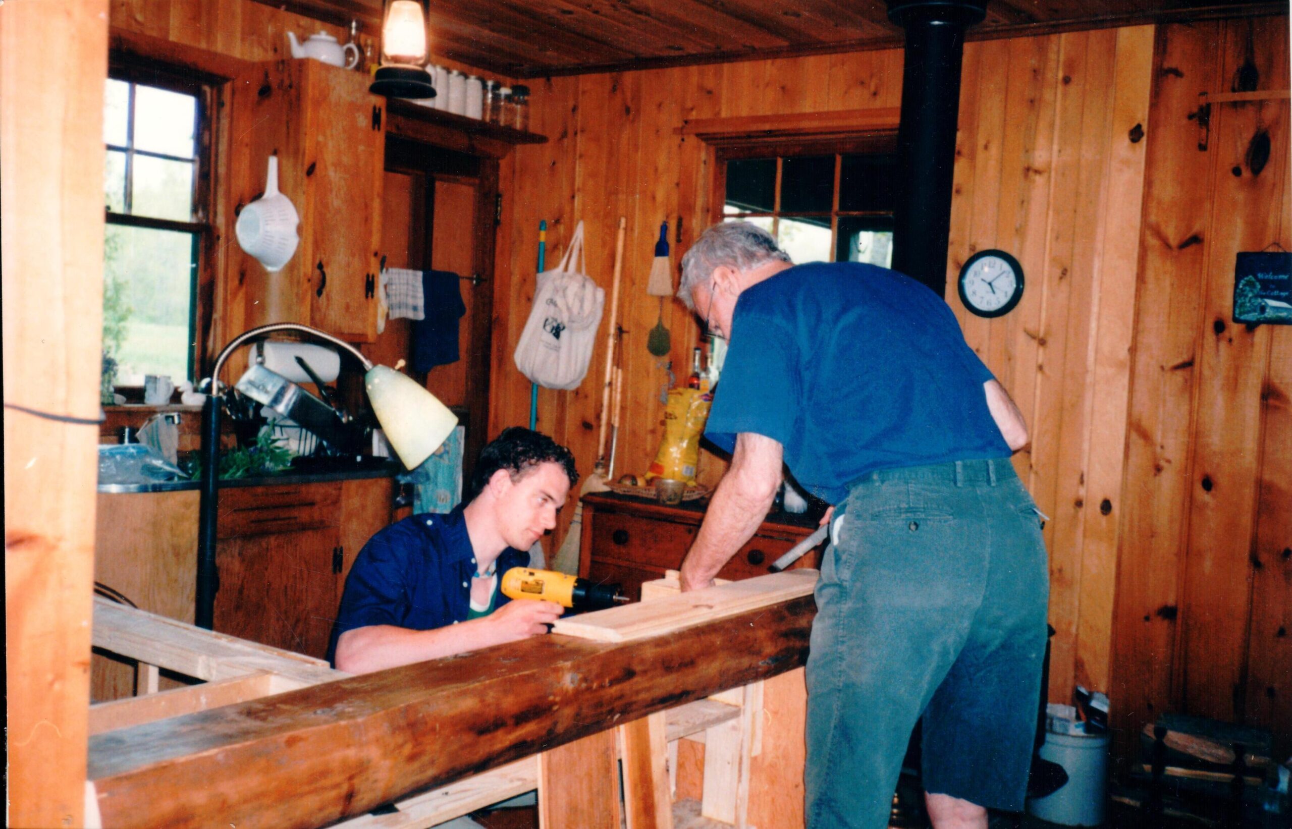 Will and Dan installing Mantle